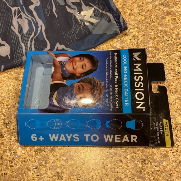 Youth Cooling Neck Neck Gaiter Multifunctional Face& Neck Cover Ages 8+ OS UPF50 - Picture 4 of 13